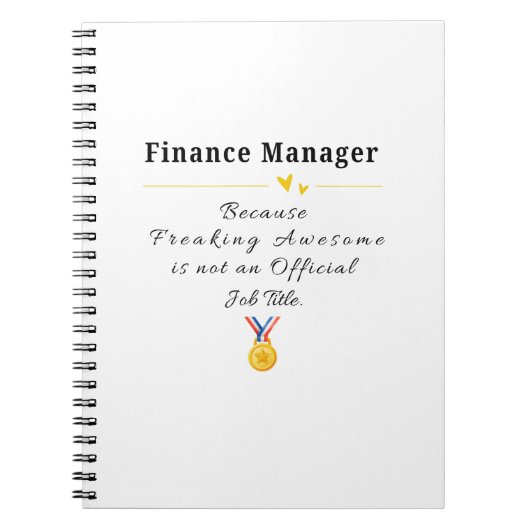 Carnet Directeur financier Drôle Appréciation (Devant)