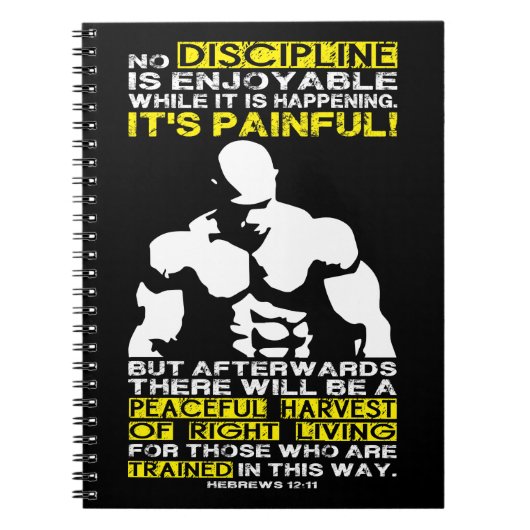 Carnet DISCIPLINE - Exercice de musculation Motivation (Devant)