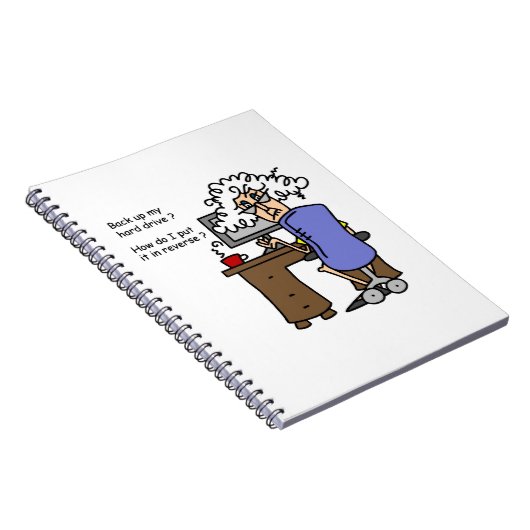 Carnet Disque Dur Sauvegarde Humoristique (Côté Droit)