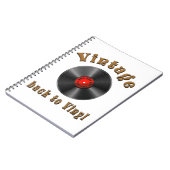 Carnet Disque rétro, vinyle, vintage, oldie (Côté gauche)