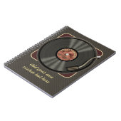 Carnet Disque vinyle vintage personnalisé (Côté gauche)