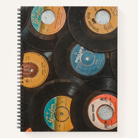 Carnet Disques Classiques Vinyle Noir (Devant)