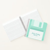 Carnet Disquette Turquoise Cute Pastel personnalisée (Intérieur)