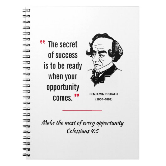 Carnet DISRAELI cite SUCCESS OPPORTUNITY Inspirational (Devant)