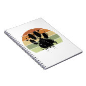 Carnet Distresse Paint Spatter Dog Empreinte de patte Ret (Côté Droit)
