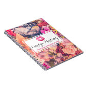 Carnet Distributeur Lipstick Floral Lips Kiss Personnalis (Côté Droit)