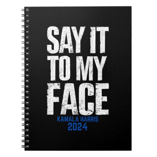 Carnet Dites-le moi en face Kamala Harris 2024 (Devant)