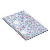 Carnet Ditsy Pop Floral Art Sky Blue Initial (Côté Droit)