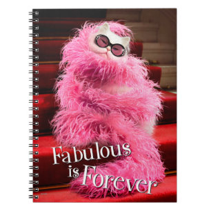 Carnet Diva Chat blanc enveloppé dans un boa rose sur ta