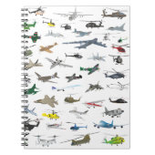 Carnet Divers avions colorés et hélicoptères (Devant)
