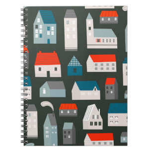 Carnet Diverses petites maisons minuscules. Style coupé e