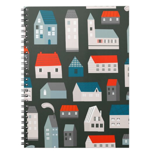 Carnet Diverses petites maisons minuscules. Style coupé e (Devant)