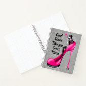 Carnet Divinité de la mode en rose talon aiguille (Intérieur)
