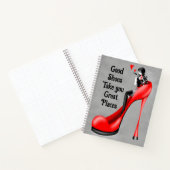 Carnet Divinité de la mode en rouge talon aiguille (Intérieur)