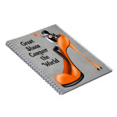 Carnet Divinité de la mode en stiletto orange (Côté Droit)