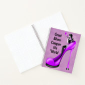 Carnet Divinité de la mode en talons aiguilles violets (Intérieur)