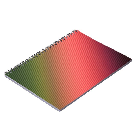 Carnet Divisé, rouge, vert, dégradé (Côté gauche)