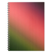 Carnet Divisé, rouge, vert, dégradé (Devant)