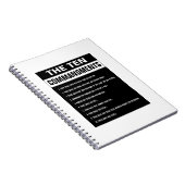 Carnet Dix Commandements Bible Verse Chrétien Religieux (Côté Droit)