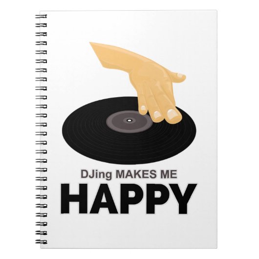 Carnet DJing Me Rend Heureux (Devant)