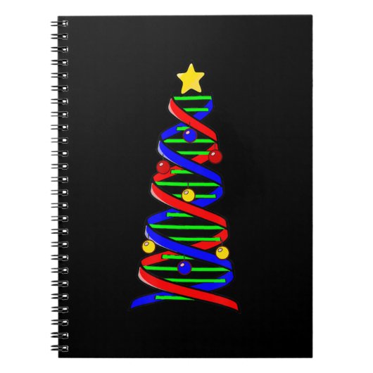 Carnet DNA Helix Christmas Tree Life Science Biologie (Devant)