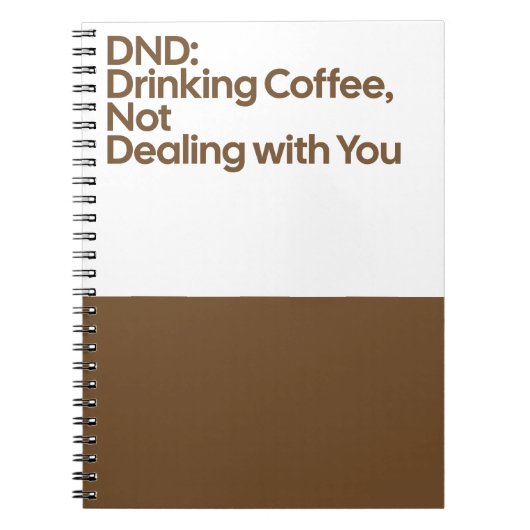 Carnet DND Drinking Coffee Notebook (Devant)