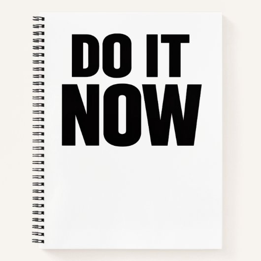 Carnet Do It Now Motivational Quote Minimal Typography In (Devant)