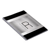 Carnet do-it-yourself Nom du monogramme, Texte gris noir, (Côté Droit)