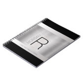 Carnet do-it-yourself Nom du monogramme, Texte gris noir, (Côté gauche)