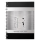 Carnet do-it-yourself Nom du monogramme, Texte gris noir, (Devant)