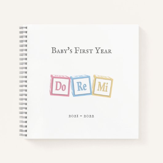 Carnet "Do Re Mi" Blocs pour bébés musicaux Diary Scrapbo (Devant)