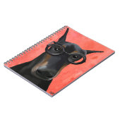 Carnet Doberman avec lunettes (Côté gauche)