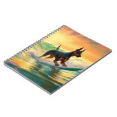 Carnet Doberman Beach Surf Peinture (Côté gauche)