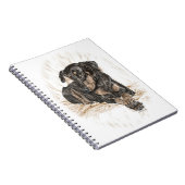 Carnet Doberman Chien oreilles naturelles (Côté Droit)