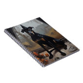 Carnet Doberman Citrouille Halloween effroi (Côté Droit)