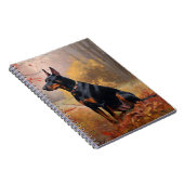 Carnet Doberman en automne Feuilles automne Inspire (Côté Droit)