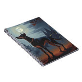 Carnet Doberman Halloween effraie (Côté Droit)