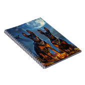 Carnet Doberman Halloween Éffrayant (Côté Droit)