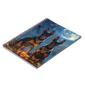 Carnet Doberman Halloween Éffrayant (Côté gauche)