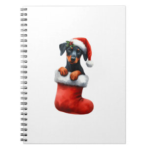 Carnet Doberman Pinscher Dans Le Choc Noël Noël Noël Noël