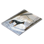 Carnet Doberman Pinscher Laissez Tomber Neige Noël (Côté gauche)