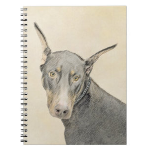 Carnet Doberman Pinscher Peinture - Art Chien original