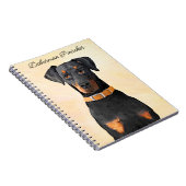 Carnet Doberman Pinscher Peinture non découpée Art origin (Côté Droit)