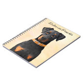Carnet Doberman Pinscher Peinture non découpée Art origin (Côté gauche)