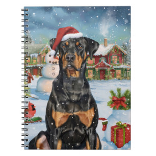 Carnet Doberman Winter Wonderland Christmas Joy