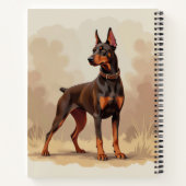 Carnet Dobermann Pinscher Chien Brun Rouille Rouge (Dos)