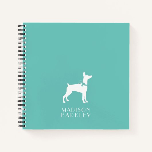 Carnet Dobermann Pinscher Chien Chien Puppy Dobie (Devant)