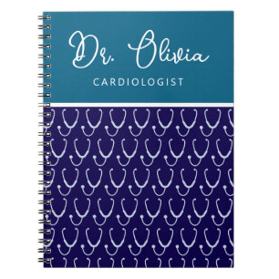 Carnet Docteur personnalisé Blue Stethoscope