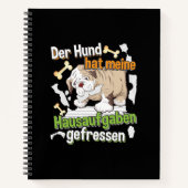 Carnet Dog Ate My Homework - Apprendre le devis allemand (Devant)