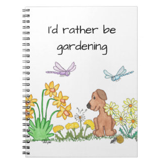 Carnet Dog in Flower Garden